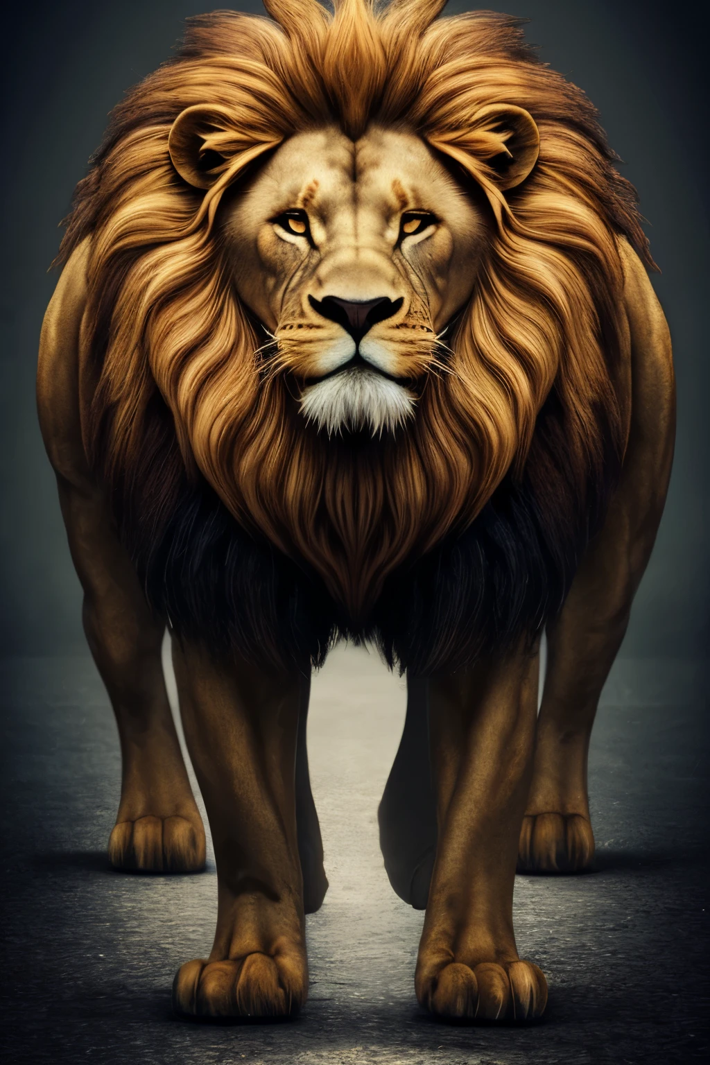 Long-haired lion monster
