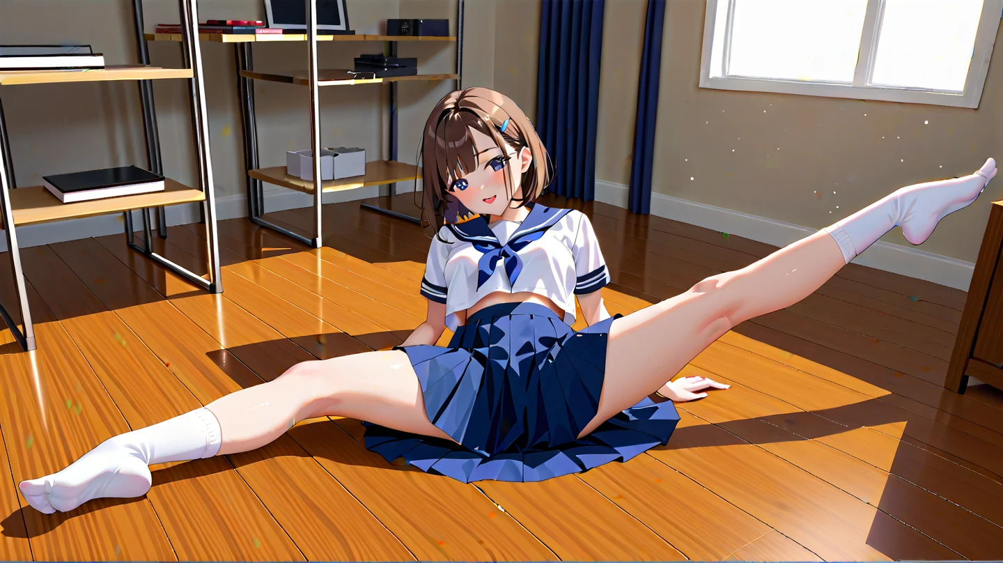 Wear a skirt and lift one leg up