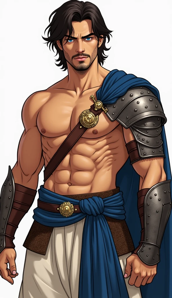 score_9, score_8_up, score_8, (((Single character image.))) (((1boy))) (((Dressed in medieval fantasy attire.))) (((This male character is sexy and virile.))) Generate a powerful male warrior for a fantasy setting. He looks like a male porn stare re-imagined as a powerful fantasy character.. He should look the part of a powerful, sexy hero who is an epic and powerful fantasy character. The background to the image is a dark and erotic dungeon.