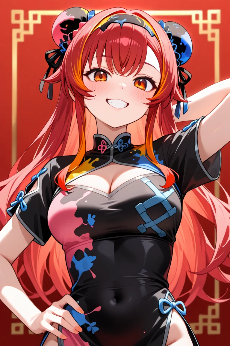 Beauthfull hypercauda colored hair he used to smile embarrassing blush boobies Black sailor suit Pure red underwear The wind blows my skirt Photograph the entire body