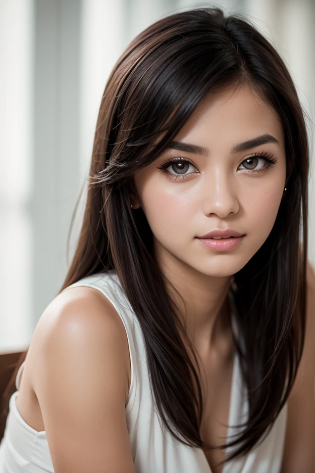 (master part:1.3), (8K, photorrealistic, Foto RAW, best quality: 1.4), malay, beautiful face, (lifelike face), (medium hair:1.handsome stepson, realisticeyes, Beautiful  eyes, large breasted, (realisic skin), beautiful fur, appealing, Ultra High Definition, ultra realistic, High definition,high qualiy、​masterpiece、Ultra resolution、a beauty girl、beautiful girl face、pretty face、s Pajamas、wearing pajamas、full bodyesbian、Famous Malaysian Actresses、really beautiful face、Um sexy