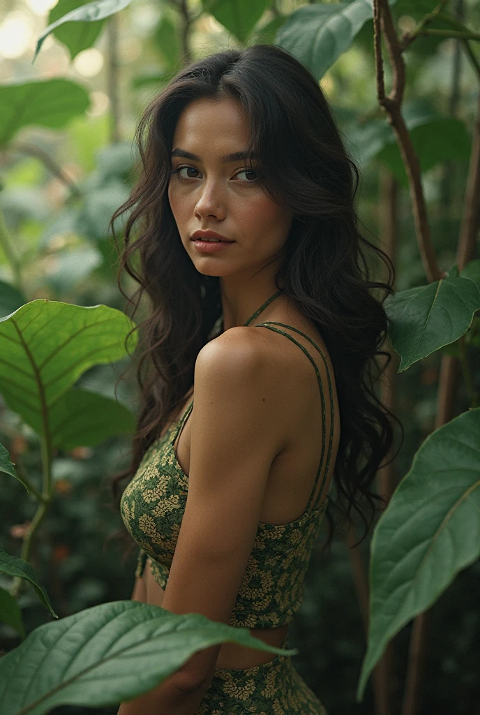 women, shy,high,hip, thigh, elbow, motion, jungle, jungle,