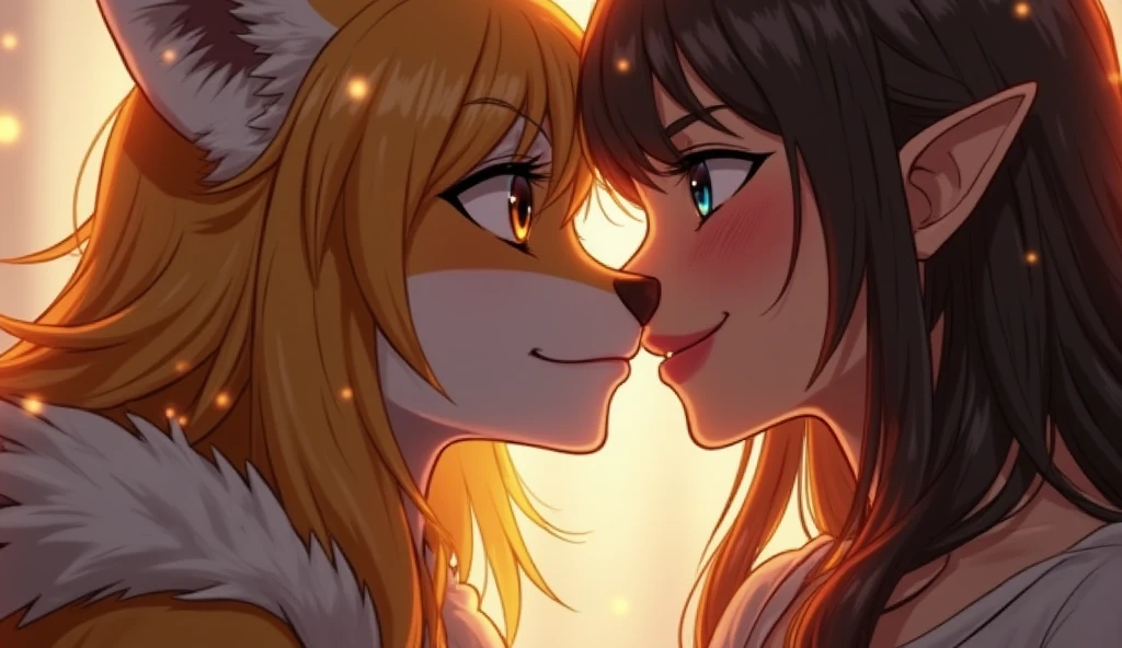 Dog Boy and Fox Girl，(Deep Kiss)