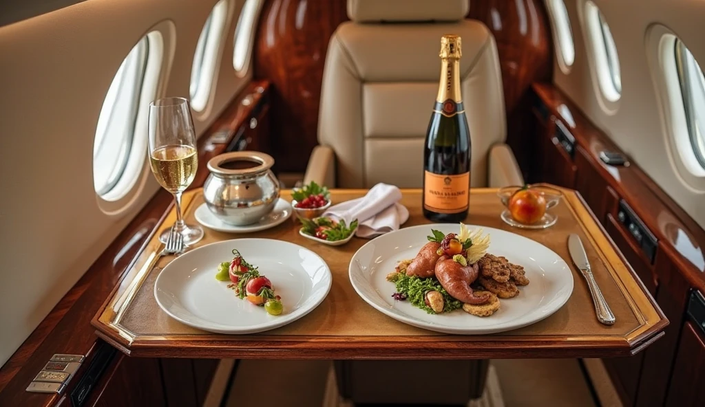 arafed man sitting in a plane with a luxury pizza and a glass of luxury wine, food commercial 4 k, pizza advert, netflix, food advertisement, art masterpiece, confortable atmosphere, eating luxury pizza, with fries, mukbang, at netflix, luxurious advertising photo, presenting pizza, luxury fine dining, cool marketing photo, eating a pizza, high class, luxury commercial photo, luxury plane interior