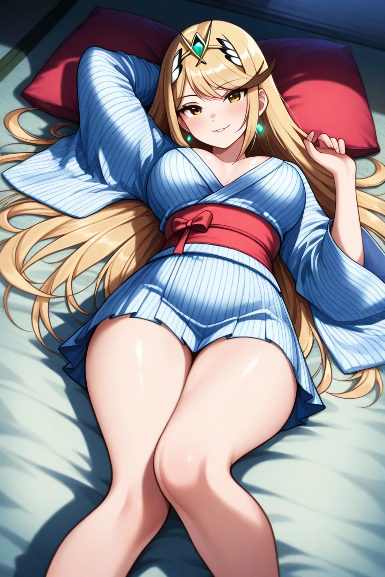 Masterpiece, Best Quality, (((Solo mature woman))), (((long blonde hair))), (((wide hips))), (((beautiful blue eyes))), full lips, seductive smile, large chest, curvy, sexy, ((on bed)) (((wearing pink with white floral kimono))), [Janet], [Alice], (((solo))), (((alone))), ((huge boobs)), (cleavage), tarot cards on bed, red curtains, messy hair, curly hair, perfect hourglass figure, cityscape in window,  thick thighs, (((ready to breed))), ((beautiful mature female face)), ((beautiful 40 year old MILF)), (((open legs)))
