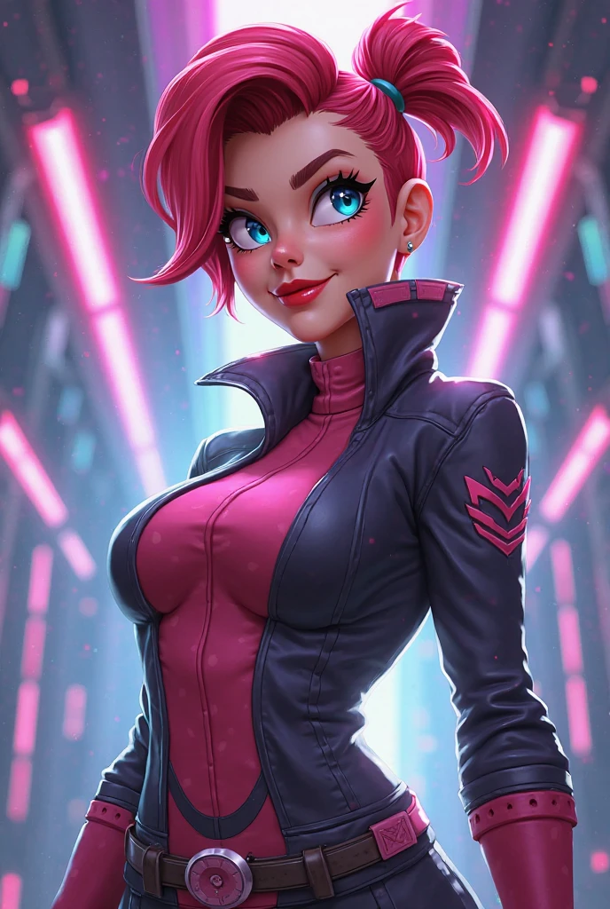 score_9_up,score_8_up,score_7_up,score_6_up,rating_safe,(white background:1.2),solo,1girl,female, (cyberpunk outfit:1.1),standing,belt,facing viewer, (shortstack:1.3), large breasts, wide hips, beautiful, cute, scars, long straight hairstyle, blunt bangs