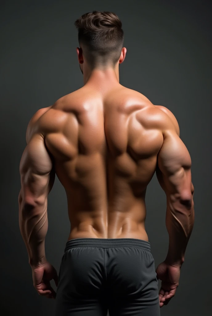 A backwards angle of a muscular arafed man showing off his huge ass in his wet white underwear , in the gym locker room ,very muacular and hairly back