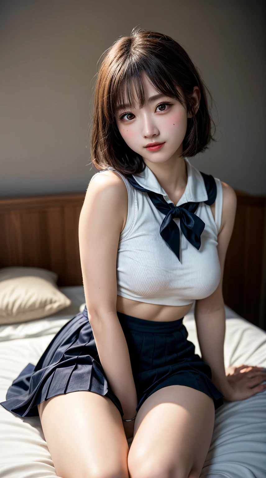 photoreali、photoRealstic　brunette color hair、hair straight、tit、Black eyes、Plump cheeks、Sixteen years old、Big high school girl、Suppin、Short hair tied up，So that it is not exposed、Cute Baby Turtle、a sailor suit、Female Student、bow ribbon、skirt by the、Soaked with sweat　enjoy face expresssion、Laughing expression、Laughing　little breast、tit、Short stature、vaginal、Female genitals、、　Spread your legs boldly、Normal bit、insertion、Vaginal insertion、pubes、Sex life、Sykes、Have sex、sperm、Large number of sperm、Sperm immersion、Intense sex、Secure insertion、cum shots　Background with、Countryside、takeout