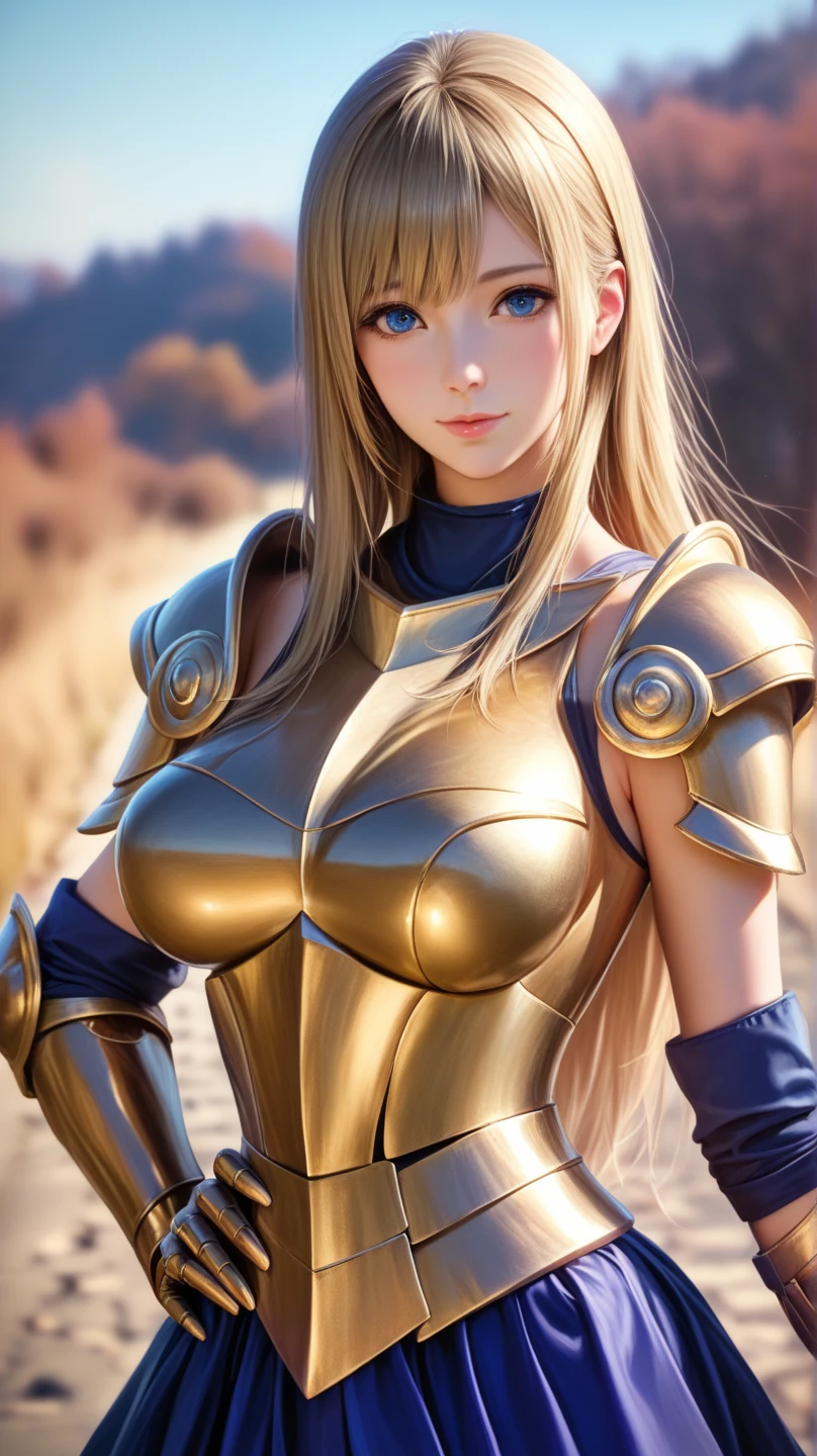 ((masterpiece)), ((best quality)), ((extremely detailed)), (perfect anatomy), illustration:2.8, high-res, absurdres, prefect lighting, extremely beautiful, 1girl, sole, CLARE, white bodysuit, looking at viewer, sharp focus, nature, slender, toned, flexible, curvaceous, embarrassed, expressionless, grey eyes, armor, tabard, detailed eyes description. <lora:claymore_clare-10:1> <lora:add_detail:1>