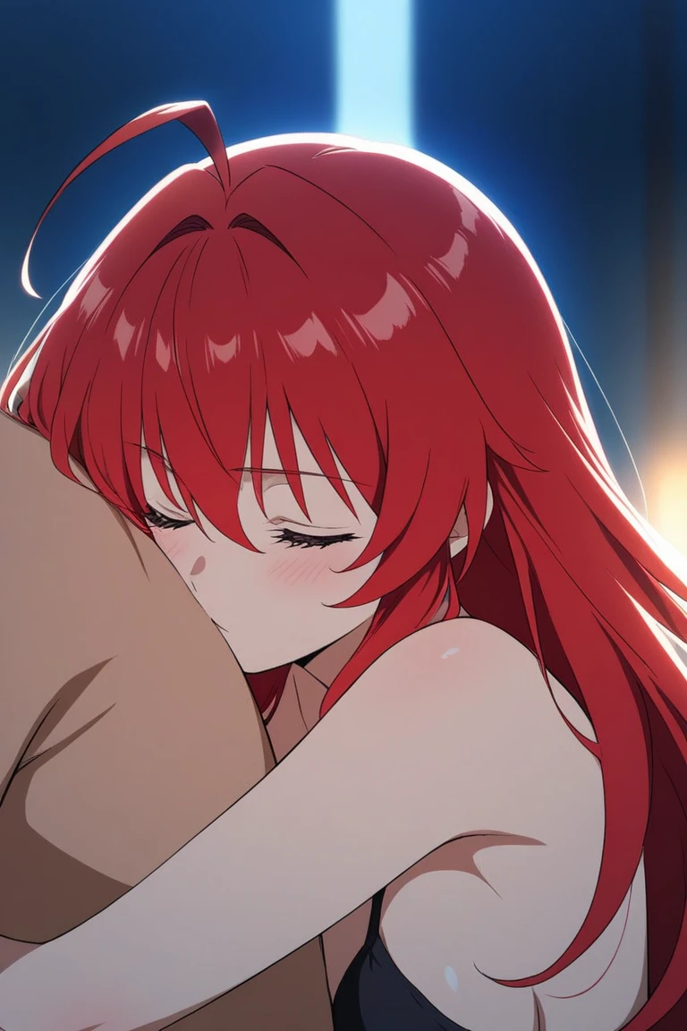 nsfw,anime screencap,official art, {masterpiece}, {hyper extreme detailed}, nsfw, 1girl, solo focus, detailed eye, 1boy, {{fellatio}}, {oral}, deepthroat, irrumatio, {large_penis}, cum_in_mouth, saliva, {mouth hold}, POV, {{semen}},((huge cock)),veiny penis,((empty eyes)),,Expressionless, huge breasts, Rias Gremory,High School DxD