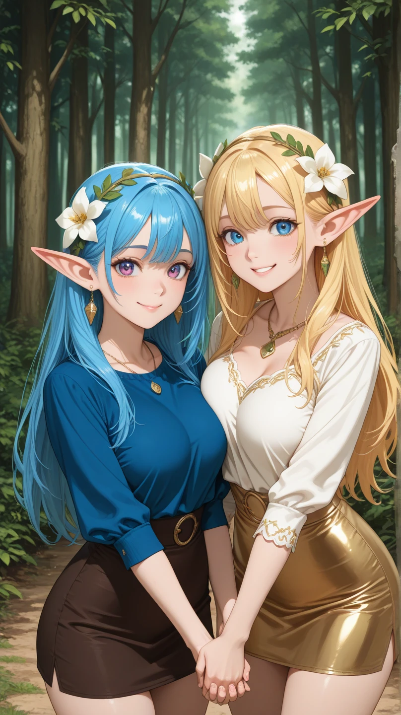 (sky:1.3), (sky background: 1.2), village from above, (adventurers from above: 1.7), (hills from above), (mountains from above), cliffs, a crowd of adventurers on a valley below the breasts of a giantess, a crowd of adventurers on a valley in front of the breasts of a giantess, (height_difference:1.5), (size_difference:1.2), forest, valley, path, (2girls:1.7), (giantess:1.3), (breasts and face closeup), smug, :o, smiling, happy, (cute sexy dress: 1.3), cleavage, (elfgirl:1.2), shiny skin, very (tall and petite: 1.1), (adult woman: 1.2), (woman: 1.1), (multiple_girls:1.2), (rear end:1.1), (minigirl:1.1), (minigirl on a hill: 1.2), armor, wizard, knight, sweaty