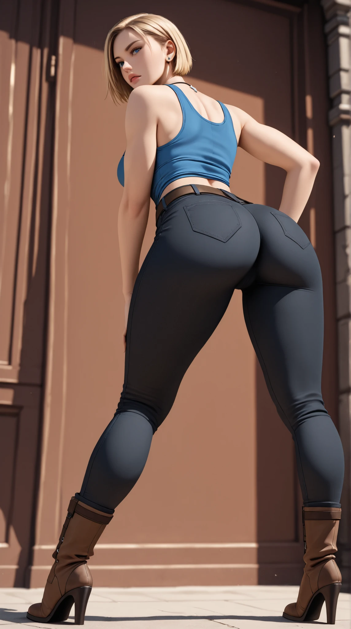 woman,20-year-old,,city,,(((Cycling Shorts))),,Laugh with your mouth closed,(See-through),(()),((Black Hair)),blush,,((Looking Back))(Wet with sweat)Reflecting the buttocks、Big Ass,Bicycle spats, Her pussy is visible、About spats、The saddle gets stuck between my legs