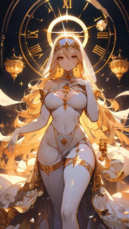 golden hair milf goddess of time