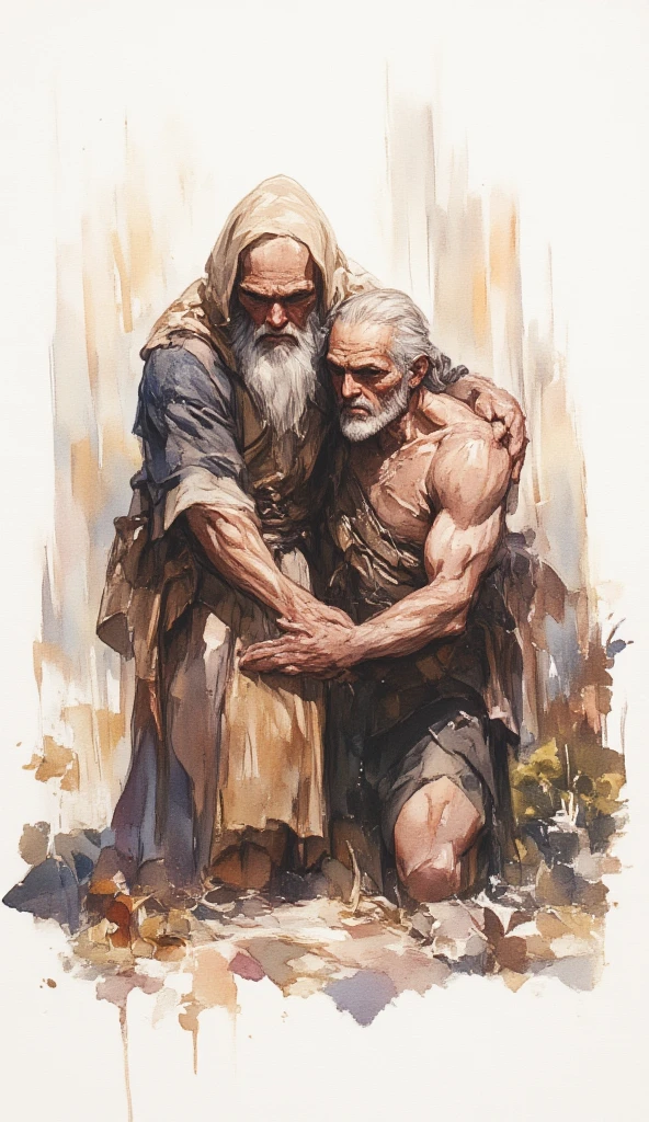 japanes A old man 80years old barechested 2 males penises caress enraptured embracing each other Fat the kiss ecstacy SEX