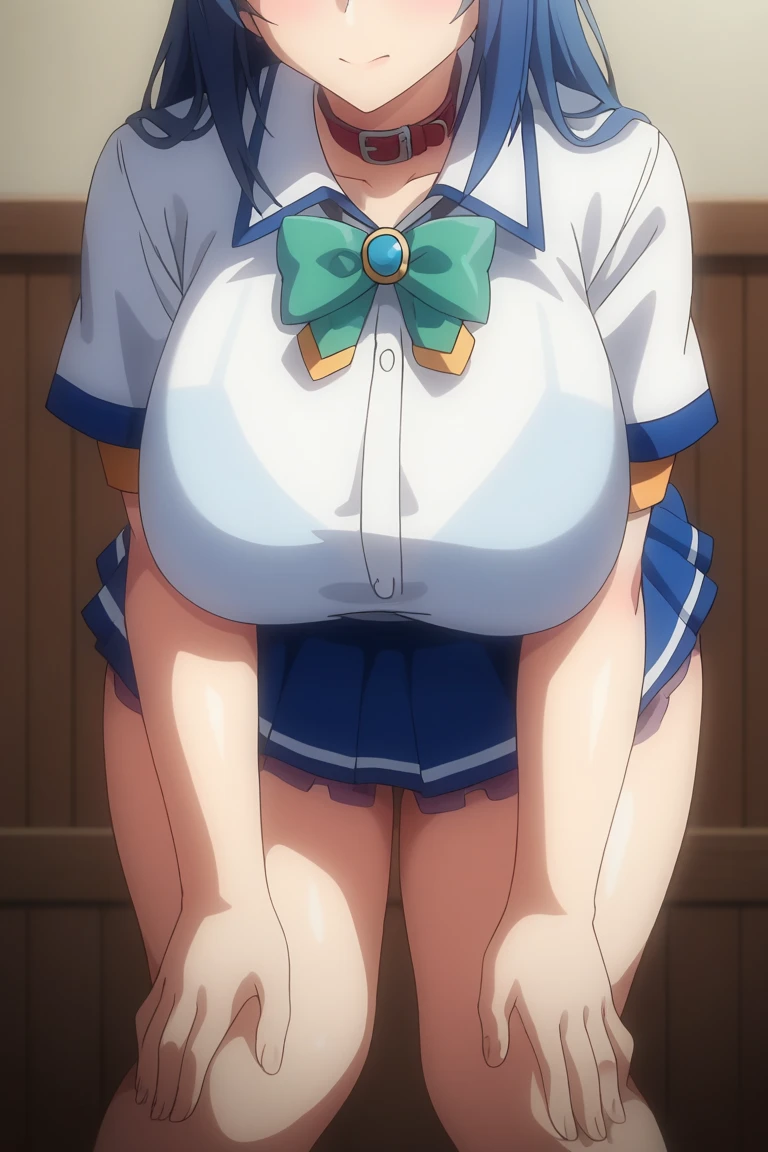 personally delivered_haramura, 1 girl, alone,(better quality, masterpiece), (chubby body), emphasize the thighs, Big breasts, put your hand on your chest