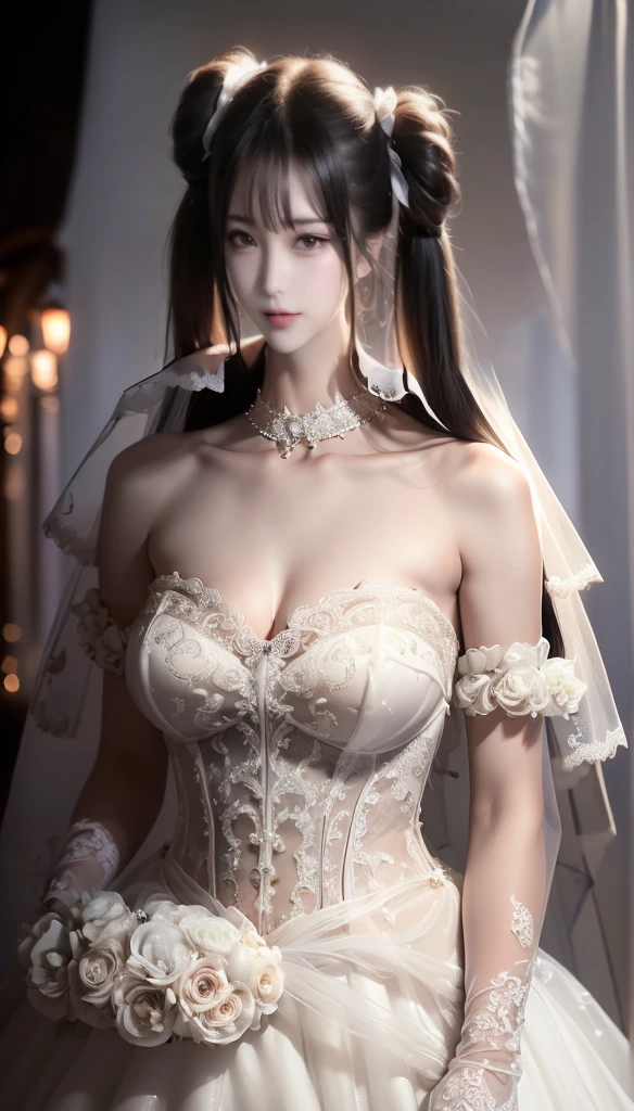 Colossal tits,Sheer Tulle Transparent Wedding Dress。