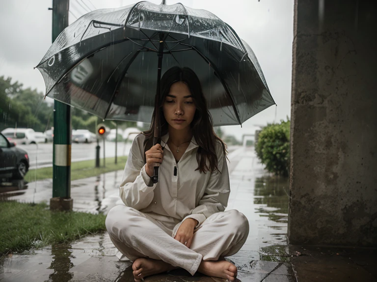/imagem praying in the rain, 32k UHD