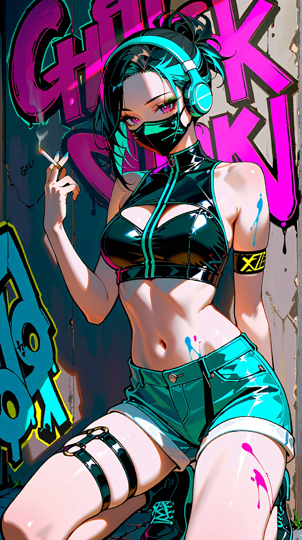 Starfire, muito sensual, com roupas de funkeira, brasileira, na cidade do rio de janeiro, Brasil, dancing funk, rebolando, bunda grande, pernas grossas, usando um short jeans extremamente curto, usando uma mini blusa, umbigo com pirsing, sneakers Nike, cabelo comprido, Speaker behind, corpo inteiro, muito realista, extremamente sexy, 8k, 8k extremamente detalhado), (um extremamente delicado e bonito), (obra-prima), (melhor qualidade: 1.0), (ultra highres:1.0)