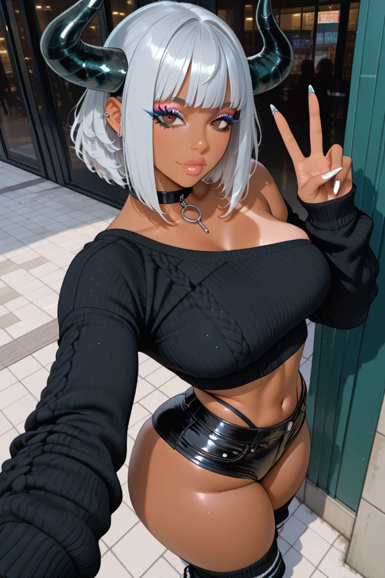 Brightness levels for high key and low variance,Soft Light,Realistic light and shadow, light and dark intertwined,(Cowboy shooting:1.3),Women's Focus,looking at the audience,dramaticangle,(Solitary:1.6)
(masterpiece),(best quality),(High resolution),(By famous artists),(((Official Art))),(author:Paul Hedley),(illustration),(Graffiti:1.5),(Paint splatter:1.3),
1 Girl,(freeze:1.6),Fashionable women with very slim figures:1.3),Huge breasts:1.4 Huge breasts:1.4,full, Firm breasts,Showing cleavage,Nipple protrusion,肚Umbilical cord丰满乳房, Large Breasts, Slender sexy legs, Put your hands behind your head((Clear nipples))、Rocket , (Large Breasts),(because I'Thin),(whole body),(face painting:1.2),(Round Face,(Thin legs),(thin body),(Detailed beautiful face),skin shiny,shiny skin,(Hinge fingers),Umbilical cord,diaphragm,((丰full嘴唇))
(White tube top:1.369),(Thong:1.4),(Sleeveless),((Thigh straps)),(White socks),(sports shoes),(Off-shoulder),((ventral chain)),belt,Hair accessories,Heart Earrings,silver bracelet,black choker outdoor,(summer),street,Graffiti wall
((Charming smile)),blush,((permanent)),(Hands on Hips)
,(Green Eyes)
(white hair),long hair,Double tail,Parted bangs,(Reflective hair),