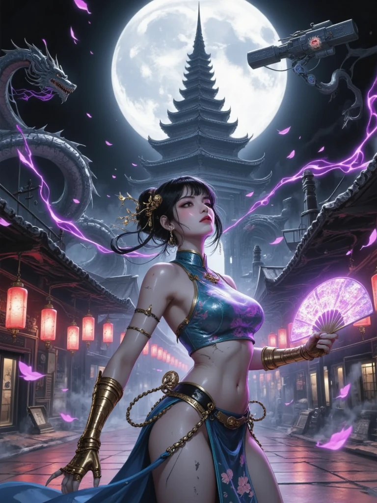 (Ukiyo-e:1.9)、woodblock print、woodblock print、otherscape、SF、Space Opera、(Beautiful woman and alien friendship:1.5)、Purple clouds gather、Detailed face、Beautiful Eyes、Elegant garments、Intricate floral pattern、Delicate skin、Natural light、A calming color palette、Soft Focuasterpiece、skimpy leather costume、spaceship、alien、night、mynatalee woman