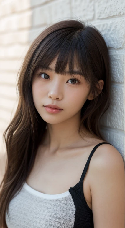 Features of appearance:
Year: Appearance: late 20s to early 30s: There is natural beauty、Hair that gives a gentle impression: that'long、Slightly wavy、Has a soft texture。Has a natural luster、Skin with detailed expression: Smooth and、Has a natural texture。Facial expressions that realistically reproduce natural shadows and skin texture: Calm and、There are signs of a smile、Friendly height and build: He is of averYear height and body type、バランスの取れたプロポーションを持つ
clothingと髪型:
clothing: Although it is casual wear, thatは洗練されている.、Emphasize her personality。Warm colors and designs、A hairstyle that exudes natural charm: natural wavy long hair、It is soft and light。The overall hairstyle is simple yet elegant..:
Emphasizing friendliness and naturalnesake it attractive and memorable。From her facial expressions and poses、Reproduces realistic texture down to the smallest detail、Exudes confidence and inner beauty。.、Give a sense of reality。Hair and clothing texture、Skin expression etc..、Attention to detail