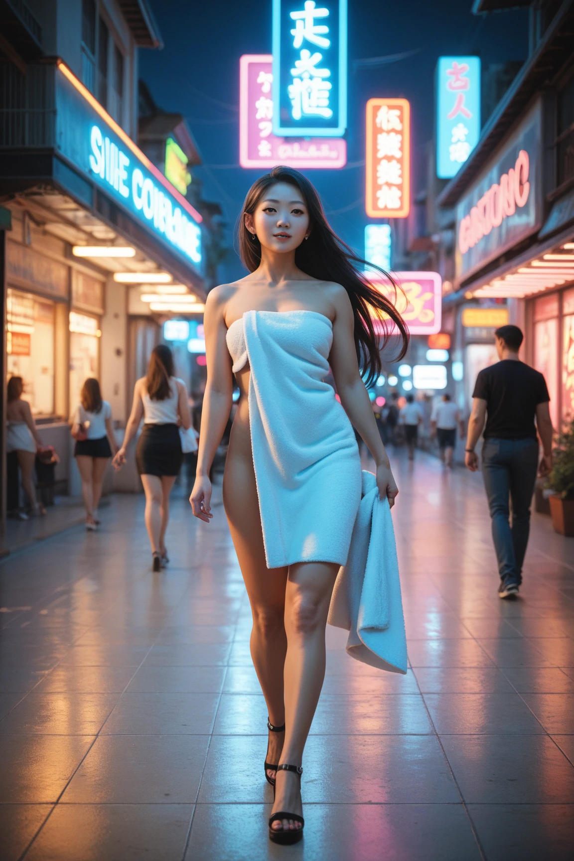 Abandoned men's toilets，Sexy standing pose，full-body portraits（1：1），18 years old girls，Slender and slender figure，Skinny，As thin as a whipping post，Smaller bust，The barefoot，Random nudity all over the body，exhibitionists，Random exposure of genitals，face to the viewer