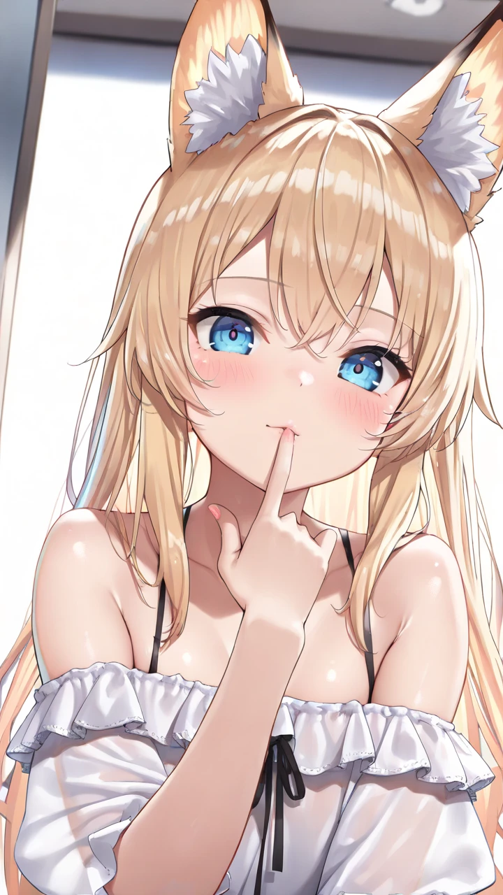 masterpiece、highest quality、High resolution、bright lighting、1girl、(())、cum, oy is naked)、(ob), you、heart shaped pupils、golden hair、(evil smile)、((plump thighs))、(perfect hands), ((femdom)), Tank top、measts))、(((Angle from abApparel shop clerk、((In a very small fitting room)), ((put one finger to your mouth))、((handjob with one hand))、penis、((h), 
