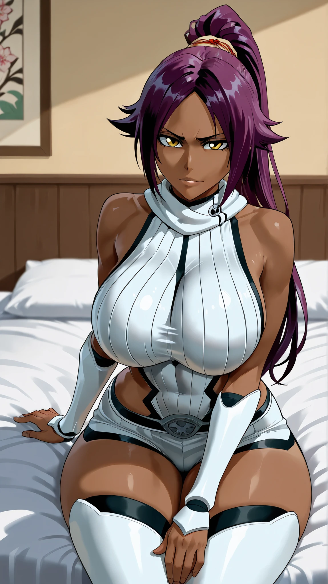 Estilo Yoruichi Shihouin, Bleach, perfect eyes, perfectly sexy face