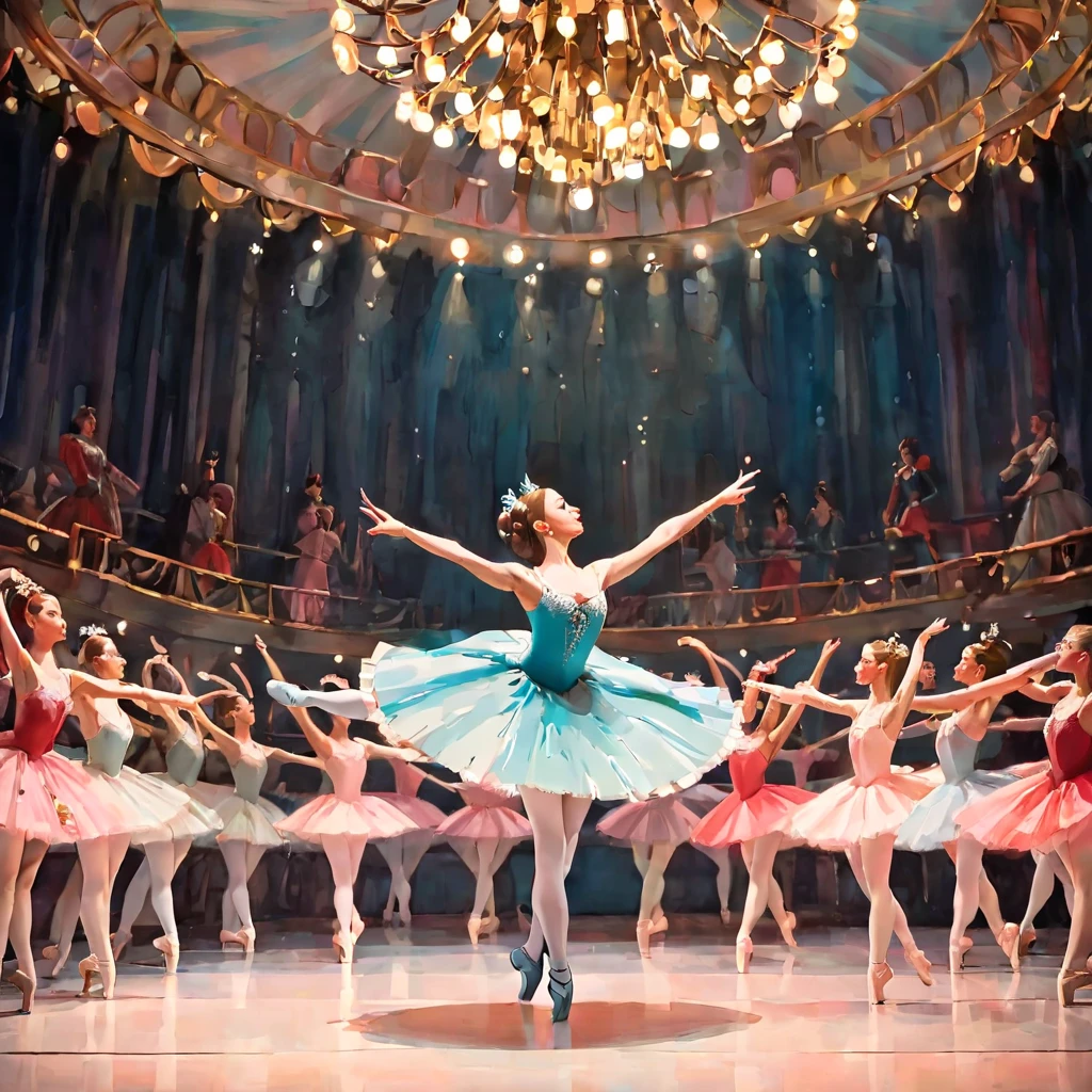 1700s Crystal Carousel Ballet (Location: Crystal Carousel)
Character: A balletic teen, with crystal-studded shoes, performs an ethereal dance on the crystal carousel during the 1700s. Wes Anderson's carousel palette captures the magical grace of movement.