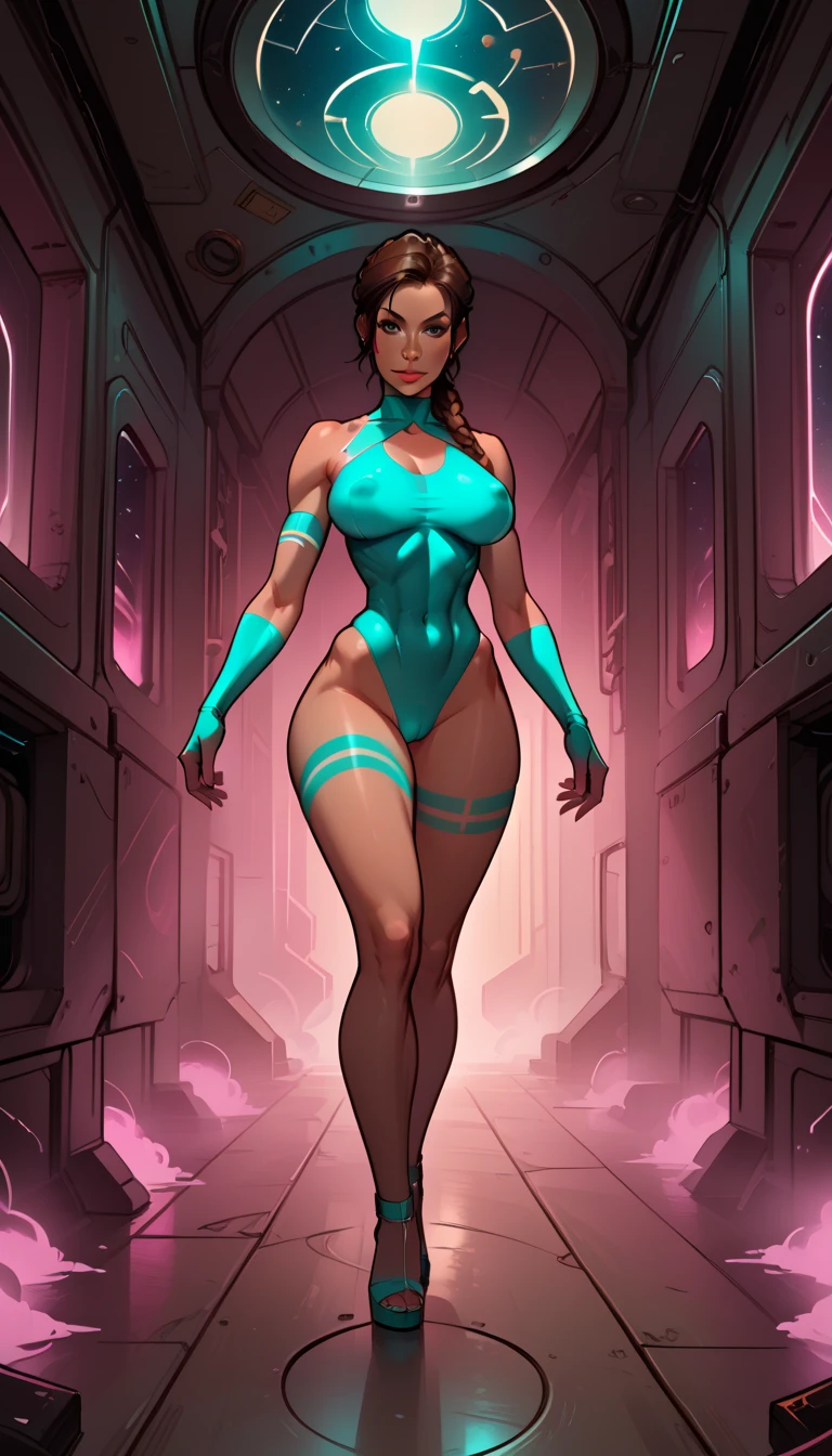 pintura digital de mulher de cabelo amarelo,arte ciberpunk,Josan Gonzalli Hans Vencedor do Concurso,afro futurismo,synthetic wave,luz neon,glowing neon lights,((seios enormes :1.5))v