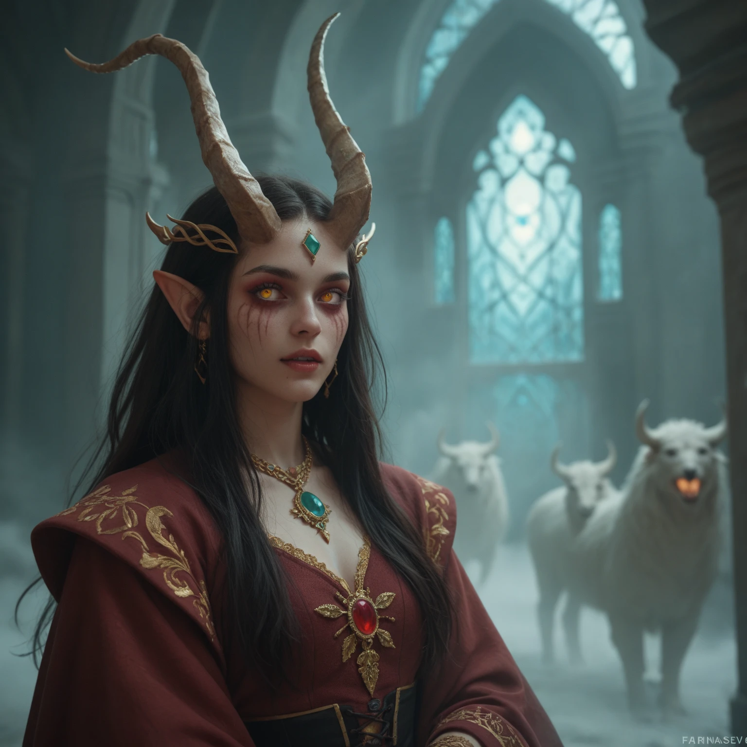 A Gorgon, the Magus of the Eternal, the Hieropant