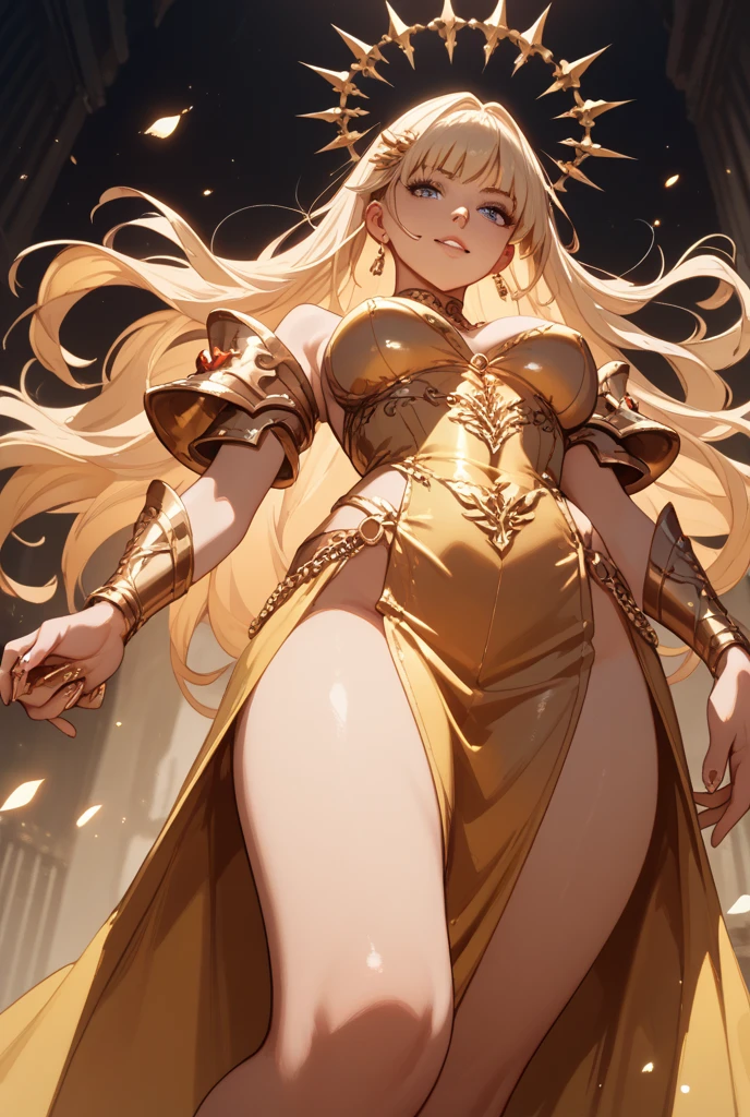 Masterpiece, best quality, 4k, Insanely Definition, uncensored, rating explicit, full body, gorgeous 1womanl, Diana, dungeons and dragons, Linda, brunette skin, holding a golden spear, wearing a bearskin outfit, warrioress, with a golden tiara, with gold bracelets, sexly, big-ass, legs thick, （very detailed CG unit 8k wallpaper），best qualityer，cinmatic lighting，detailed back ground，beautiful detailed eyes，shiny pupils，（Very thin and beautiful），（Beautiful and detailed eye description）