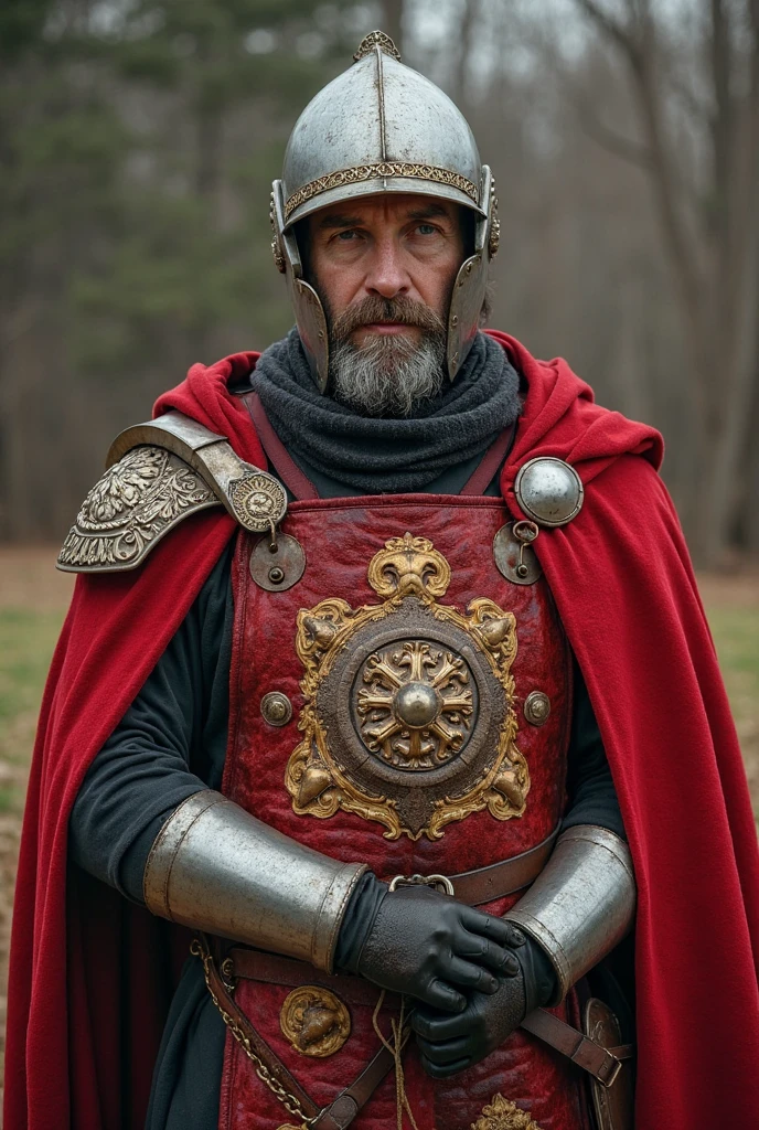 simple background, A 35 year old male, white hair, white mustache with a short white beard. strong, ((grey medieval tunic)), brown loose medieval leather pants, adventure boots. Renaissance clothing, Stern look, green eyes, wearing an emerald amulet on a small chain around his neck, cowboy shot <lora:wowifierV3:0.6> <lora:more_details:0.7>, holy magic around him, vamptech, <lora:VampiricTech:0.7>