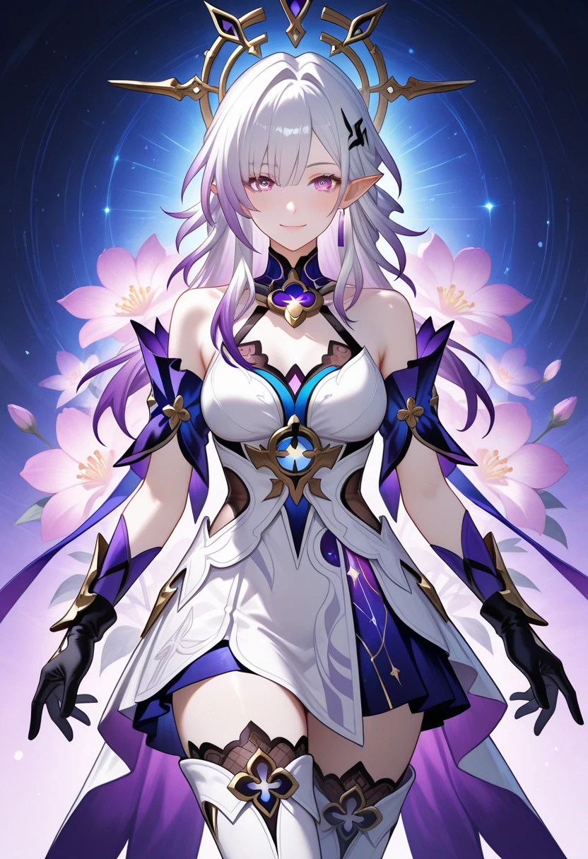 1girl, アニメ, cute girl, blank background, white background, fantasy, detailed fantasy dress with highlights, beautiful face, beautiful eyes, dark colors, black hair with multicolor streaks, red eye with different color pupil in eye, multicolor eye, medium breasts, slight cleavage, beautiful skin, cute, breast curtains, extremely delicate and beautiful, (beautiful detailed face:1.0), (detailed deep eyes), symmetrical breasts, deep eyes, shiny skin, portrait, slender waist, hips wider than shoulders, thighs, expressionless, young girl, luminous eyes, adorable,(Kpop idol),(aegyo sal:1),(Platinum blonde hair:1),((puffy eye)),Black panty,sexy posture,Superskirt, Ultra-high resolution,Black collar,slim figure, Abdominal y tattoo, womb tattoo,Tight-fitting leg ring,y tattoo on half-body,Bare skin, Armored hand,Hidden fingertips,Hand covered,Arm covered,Fist covered,{{beautiful detailed fingers}}, tufts of hair, moderate beautiful breast:1.0,(masterpiece:1.2), best quality, high-res, HDR, perfect face, intricate armor, delicate blue filigree, intricate filigree, red metalic parts, detailed part, dynamic pose, dynamic lights, cute face, neutral expression, shuimobysim, lotus, Hanfu, maxi skirt, dress conservatively 1girl, 独奏, long blue hair, standing, One lady,14years,((White hair) ,(Shiny purple bodysuit with microskirt),((Fantasy, Moon Night)), gradient_eyes,