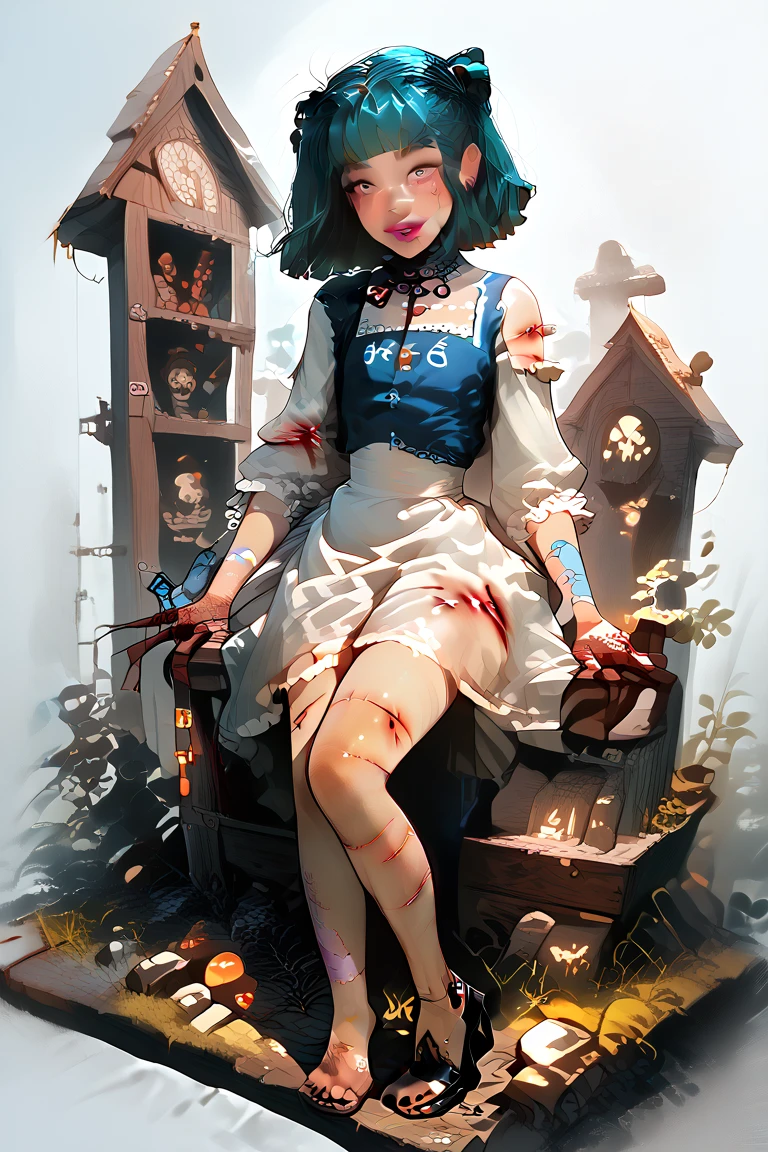 show a cute young and beautifull undead femboy in a graveyard ant night acting slutty while surrounded by zombies, cute face, high heels, bob cut hairstyle, the femboy skin has wounds and blood, seductive posture, the dead femboy has a small penis and multiple bloddy wounds on his body and scars and dirt, erotic, nsfw, highly detailed, photorealistic, cinematic lighting, dramatic shadows, white eyes, masterpiece, 8k, ultra-detailed, physically-based rendering, vivid colors, explicit, show full body from head to feet, tease,