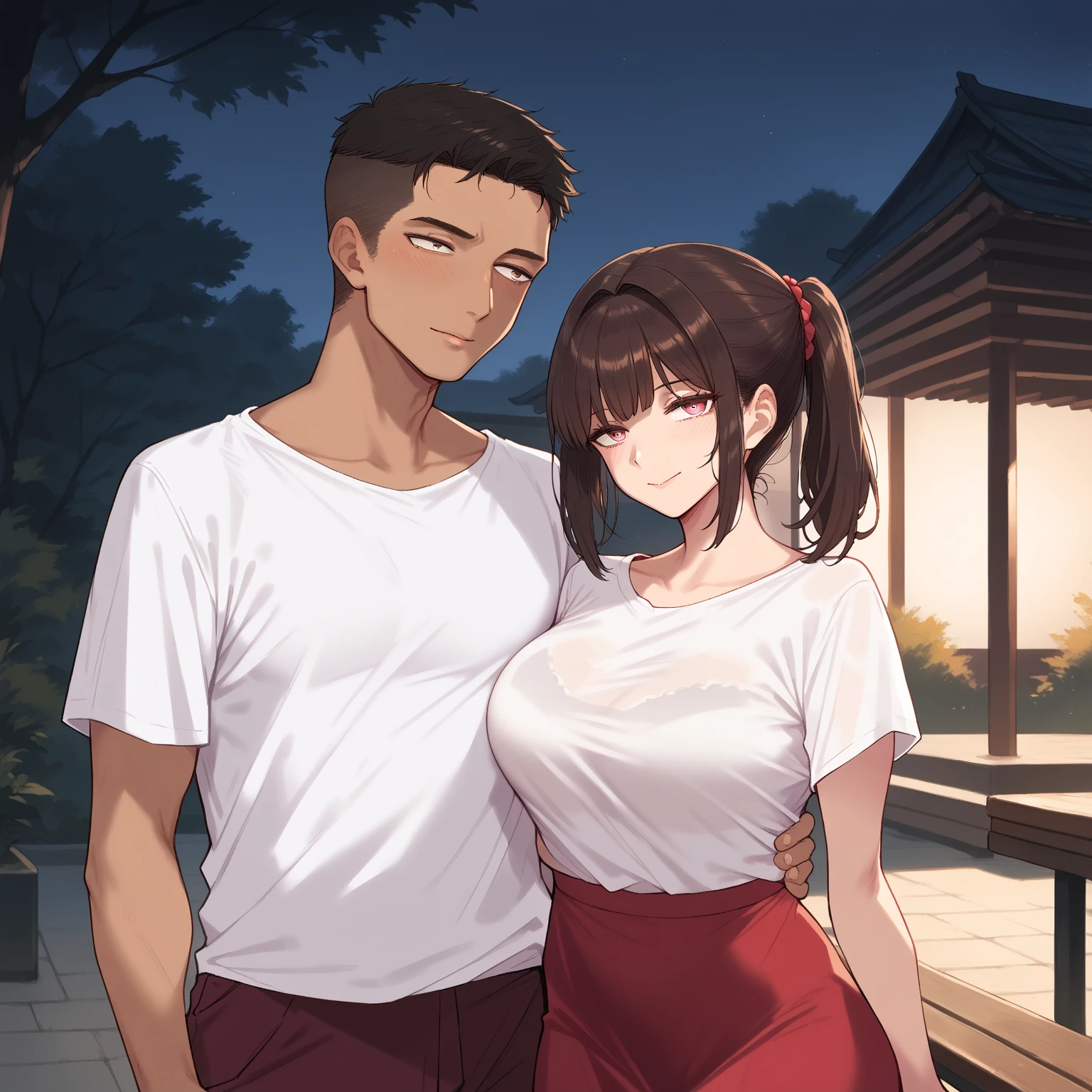 Official art,masutepiece,Best Quality,High resolution,Beautiful Japan,NSFW,BREAK,((1man with 1woman,Having sex)),View from the side,doggystyle, Smile,Vaginal Sex,