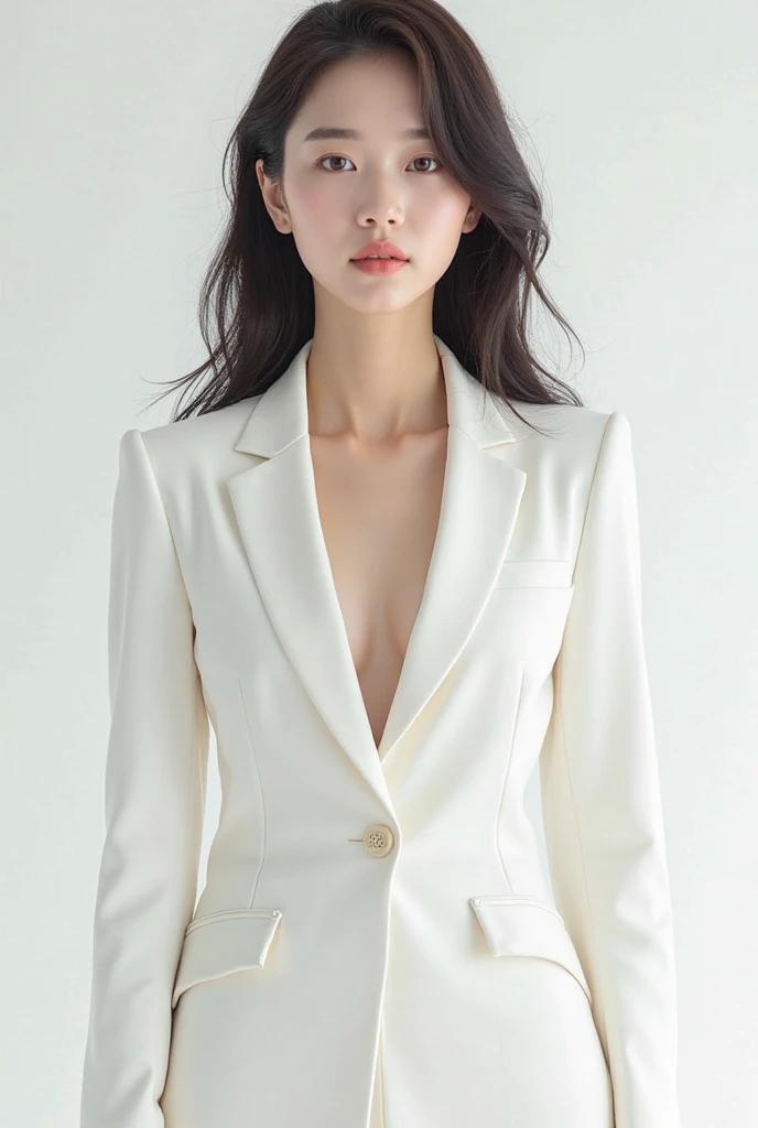 ((Gray pantsuit、shot from behind、Looking back、beautiful woman))、(young girl)、(real、photorealistic、Super detailed、highest detail skin、highest quality、masterpiece、ultra high resolution)、the lighting is bright、stick out your butt、Little pig
