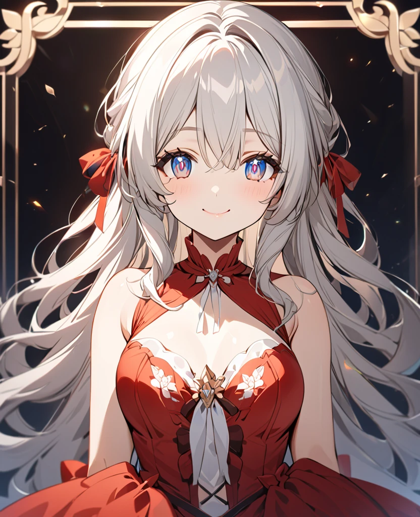 mature anime woman, tranparent clothes, brown lingerie, nsfw, golden and red theme, white hair, red eyes, masterpiece, intricate details, beautiful, elegant pose, depth of field-ar 2:3-s 200