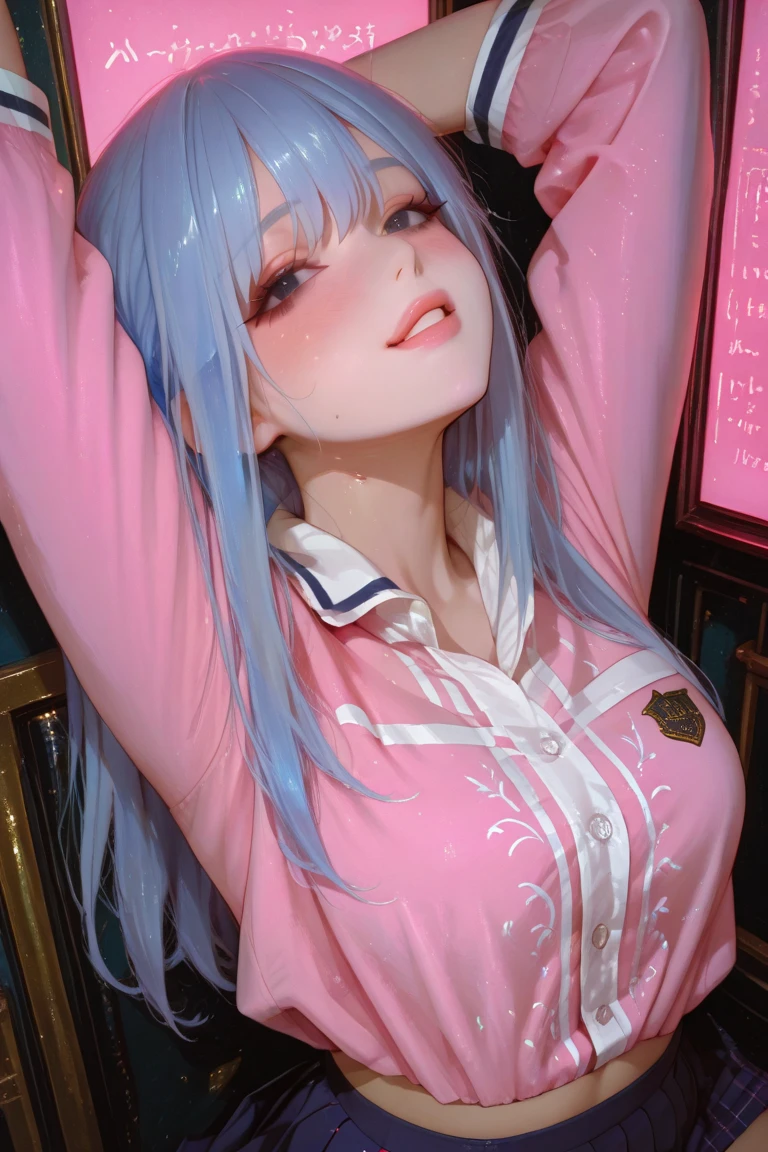 The logo consists of a female figure，She was sitting on the couch，Wear fashionable clothes，The phone is set aside。She had a huge smile on her face，Her mouth opened wide，Showing grinning teeth。Her eyes narrowed into slits from laughter。Her hands can rest naturally on her abdomen，It means that she laughs so hard that she can't keep her mouth shut。The entire logo can use bright and happy colors，For example, bright orange or bright pink，to increase the feeling of vitality and pleasure。