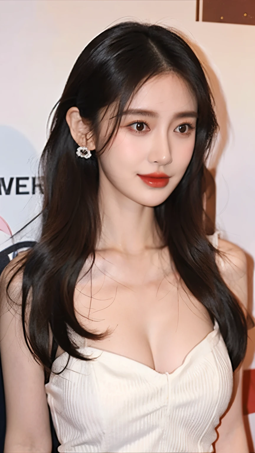 Ultra HD resolution,artistic photos,21year girl,earrings,long hair,Cold white skin,E cup,show out ,messy hair , messy hair ,Ruddy face,dress less ,露出乳沟,大面积裸露