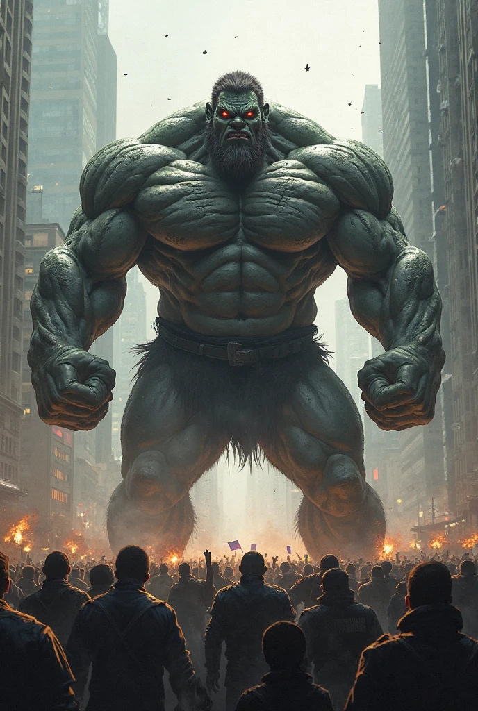 Show me a bodybuilder.
Make him stonger.
More stronge.
Stroge as a city.
Evil stronge.
More evil .
Universe stronge.
