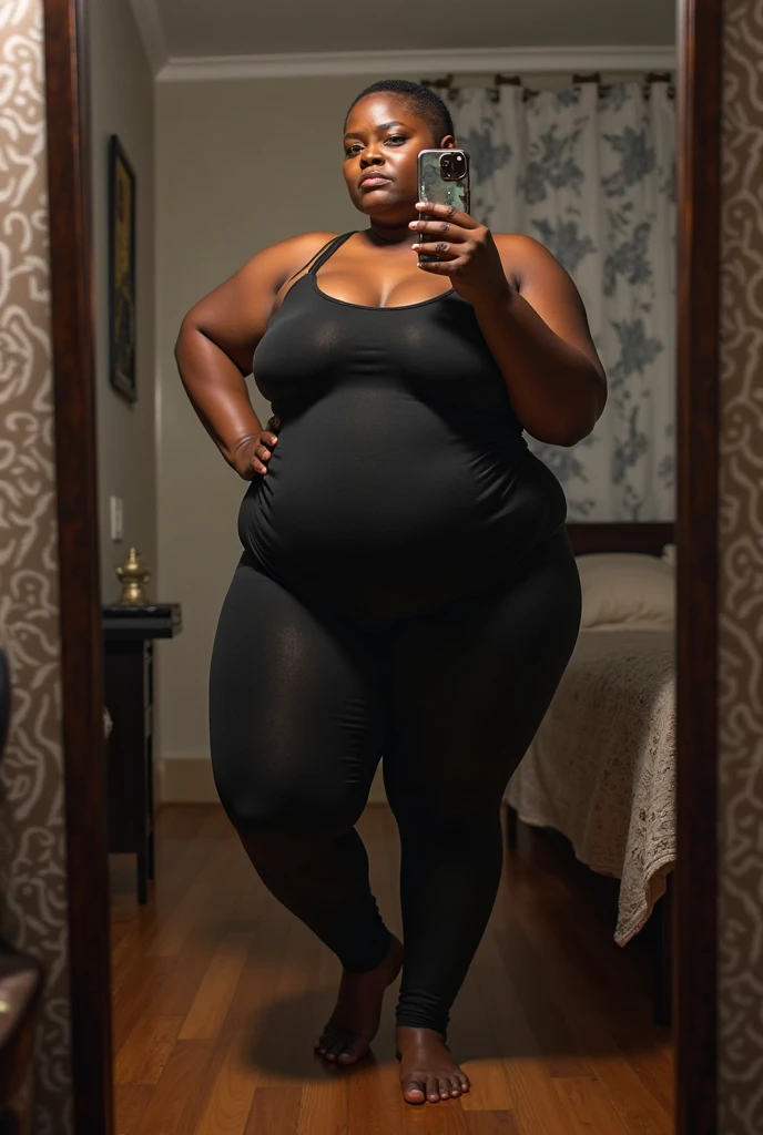 Natural photography of a 18 years old, gorgeous cute nigerian girl, smirk, freckles, (dark skin:1.6), black sports bra, black bikini, leaning over, black hair, normal bust, locks eyes into the camera, symmetrical eyes, symmetrical face, photorealistic, photography, path tracing, specular lighting, volumetric face light, path traced hair, visible shadows, intricate, elaborate, curvy body, plump body, huge big ass, thick body, curvy body type, voluptuous body type, busty body type, thick body type, big chest, big