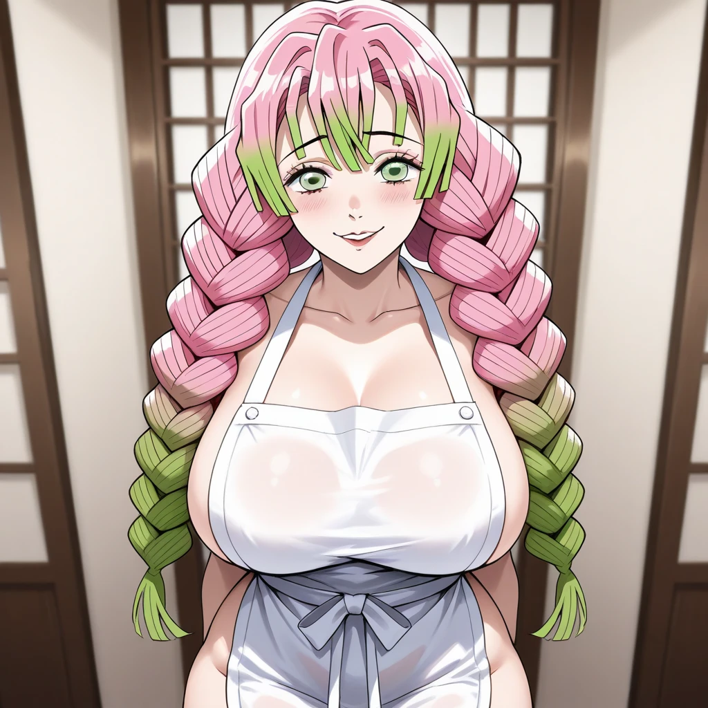 topless,show off nipple,(masterpiece, Highest quality), 1 Chika, MitsuriKanroji, nice, smile, chest, Underarm, Maid, food, servant,