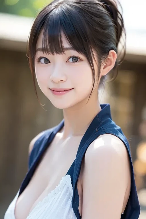 the Extremely Detailed CG Unity 8K Wallpapers、top-quality、ultra-detailliert、masterpiece、studio shoot、softfocus、Soft atmosphere、realisitic、Photo Real、tiny chest、extremely detailed cute girl、独奏、18year old、japanes、Melancholy look, Brown hair、long、tiny chest、
(White Plain Bra:1.2), (Blue Adidas Tracksuit 1.3), School classroom on background、out of focus、blur、