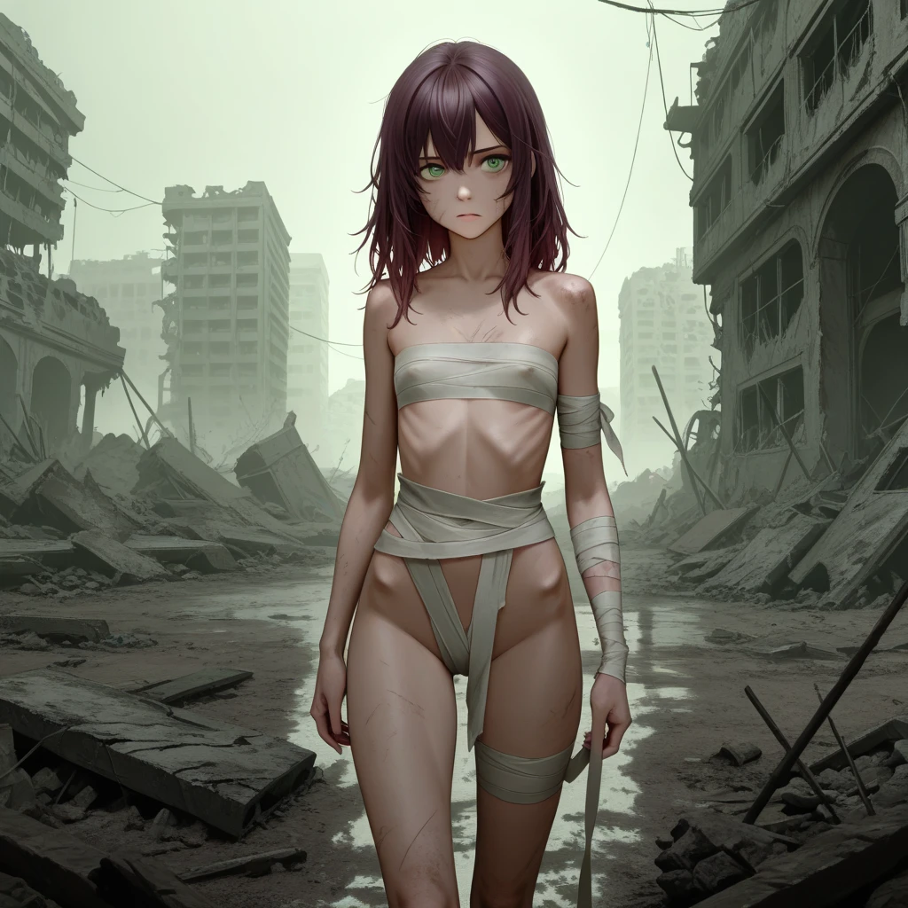 (((1 girl))), (((8K,2 thousand.))),(tmasterpiece))), (((beste-Qualit))), (Ultra-detailed) ((highly detailed CG illustration)), ((Extraordinarily gentle and beautiful face)),,a 1girl,( ConceptArt) , , (tmasterpiece:1.2), (beste-Qualit:1.3), (One backstory, whitebackground: 1.3),(((CHARACTERS OF THE POST-APOCALYPTIC WORLD OF THE WASTELAND))), ((( Post-apocalyptic wasteland))), ((( Extremely embarrassed face))),, ((((The most ruddy embarrassed face) ))), ((((The eyes are drawn in the style of manga)))),, ( big es), (((red hair and eyes in the style of manga))) ,(((completely naked)(Genitals) )micpose))), ((Interaction with thnt)), Mouth wave, ((((random angle)))), ((((Random Pose)))), (((completely naked)))