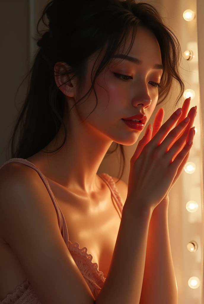 a naked japanese woman grabbing a penis, highly detailed, photorealistic, 8k, sharp focus, cinematic lighting, dramatic composition, volumetric lighting, chiaroscuro, intricate details, vivid colors, stunning, elegant, beautiful, masterpiece