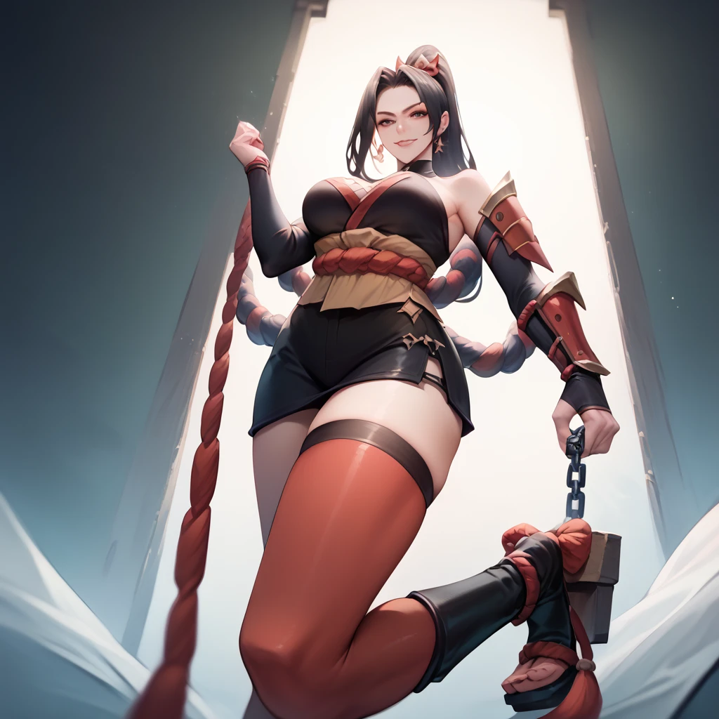 in her 20s、Japan Female Android、frontage、full bodyesbian、a picture、realisitic、Red rope、Tortoise shell binding、opening legs
