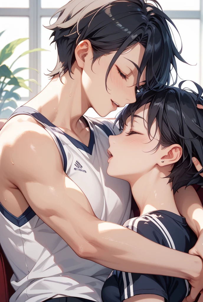 Healthy gay male relationship,2Masculino,Nike,conversar,Adidas,estilo yaoi,夏天,,Zhiyu, curar