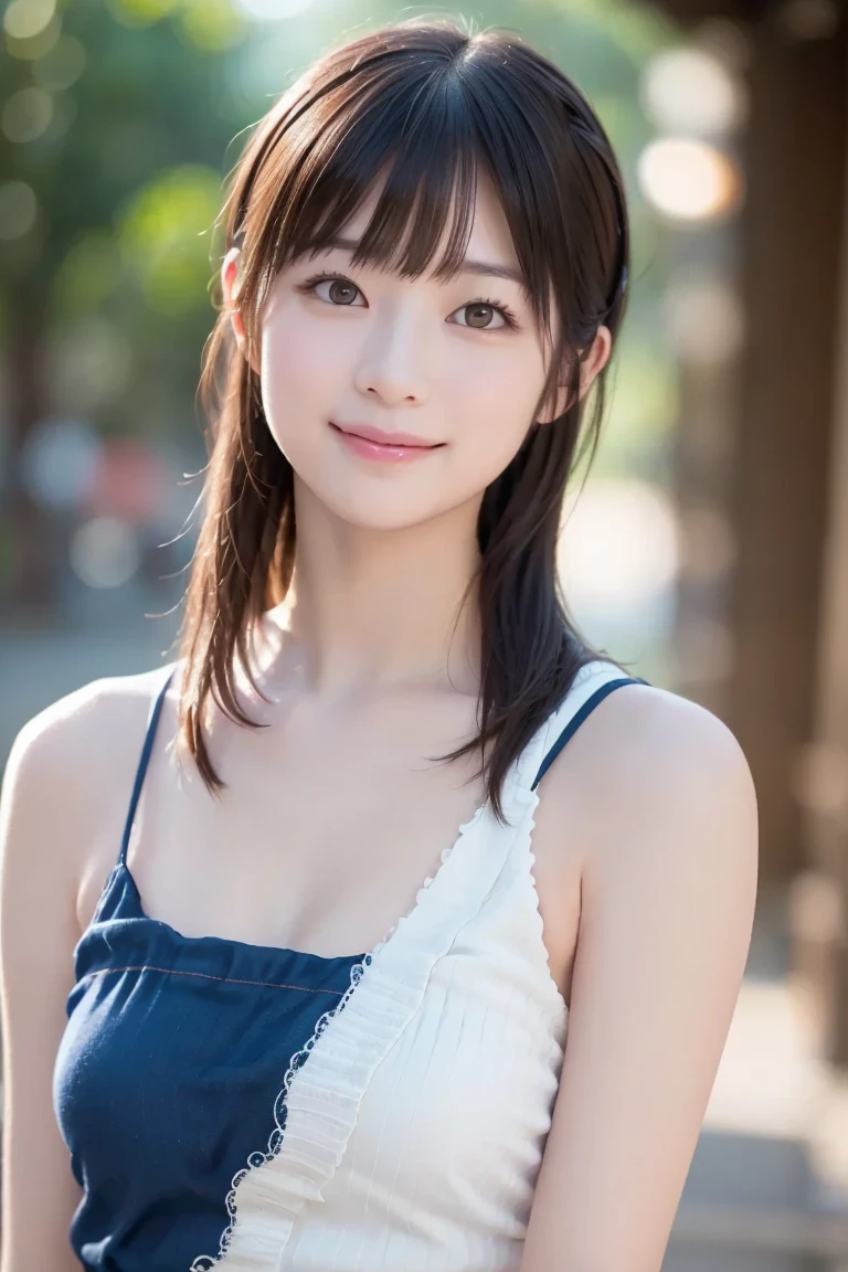 (8K、Raw photography、top-quality、masterpiece:1.2)、(realisitic、Photorealsitic:1.37)、ultra-detailliert、超A high resolution、女の子1人、see the beholder、beautifull detailed face、A smile、Constriction、(Slim waist) :1.3)、Beautiful detailed skin、Skin Texture、Straight hair、Professional Lighting、(Whole human body)、Short hair、a blond、hi-school girl、School Grounds、Small breasts、Bob Hair、Happy smile、perspiring、(Armpit)、red bowtie、(Sitting table:1.2)、(Facing the front)、(Spread legs:1.2)、(Low ponytail:1.1),Exposed ,(fullnude), Uncensored,