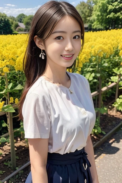 (A Japanese woman standing and posing:1.3)、25 year old Japanese woman、Japanese actress、Beautiful woman、(whole body:1.3)、She is wearing a bright blue bra、High-end brassiere、Beautiful breasts、(Highest quality、high resolution、High resolution、masterpiece、8K:1.3)、Slim figure、Thin arms、Narrow waist、Medium breast、Detailed face、Delicate eyes、Dark brown eyes、Cute Woman、Cute Face、Moisturized lips、Lifelike skin texture、A ruddy complexion、slightly blushing face、Smiling Kindly、Look at us、Gaze Here、A shy smile、(In the sugarcane field、 front of a large field、Okinawa on a sunny day:1.2)、Natural light、Beautiful Skin、Beautiful clavicle、Beautiful feet、Barefoot、Fields and blue sky can be seen in the background、whole bodyを写す、Just the right color balance、A refreshing smile、Shapely breasts、((Clear photos、Photos like the real thing、超high resolution:1.1))、Anatomically correct、Perfect proportions、Top Actress、Narrow Face、The temperature is 25 degrees Celsius、Height: 161 cm、Dynamic pose、Natural Makeup